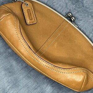 Coach tan wristlet
